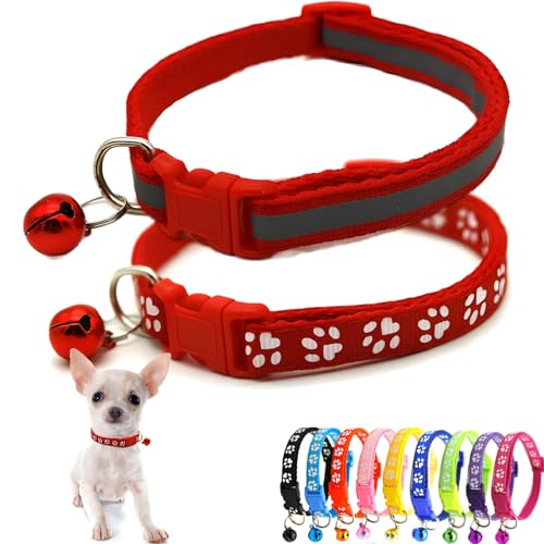 Hundehalsband, reflektierend, Nylon, weich, verstellbare Schnalle, für XS, XS, XS, XS, klein, für Jungen, Mädchen, Haustiere, weiblich, männlich, Kätzchen, Yorkie, Teetasse, Chihuahua, Größe XS Hundehalsband, reflektierend, Nylon, weich, verstellbare Schnalle, für XS, XS, XS, XS, klein, für Jungen, Mädchen, Haustiere, weiblich, männlich, Kätzchen, Yorkie, Teetasse, Chihuahua, Größe XS von Weimostar
