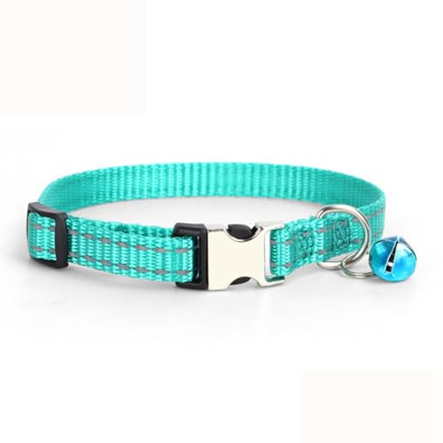 Hundehalsband mit Glöckchen, reflektierend, für Mädchen, Jungen, Nylon, Metallschnalle, Welpen, Größe XS, XS, XS, XS, XS, XS, XS, XS, XS, XS, Blaugrün Hundehalsband mit Glöckchen, reflektierend, für Mädchen, Jungen, Nylon, Metallschnalle, Welpen, Größe XS, XS, XS, XS, XS, XS, XS, XS, XS, XS, Blaugrün von Weimostar