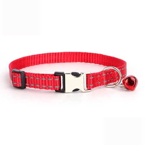 Rotes Welpenhalsband mit Glöckchen, XS, Hundehalsband, Katzenhalsband mit Glöckchen, reflektierend, für Kätzchen, Haustier, Welpen, Mädchen, Jungen, Nylon, Metallschnalle, Welpen, XS, XS Rotes Welpenhalsband mit Glöckchen, XS, Hundehalsband, Katzenhalsband mit Glöckchen, reflektierend, für Kätzchen, Haustier, Welpen, Mädchen, Jungen, Nylon, Metallschnalle, Welpen, XS, XS von Weimostar