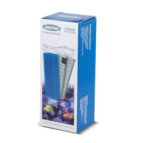 Weipro Filtermedien Set für TU-900 Aquarium Filter mit Filterschwamm, Aktivkohle und Keramikringe Pellets(TU900-S) von Weipro