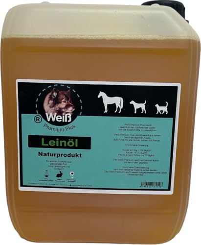 Weiß-Premium Leinöl für Hunde 10 L von Weiß-Premium