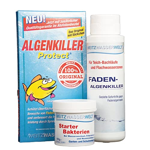 Algen im Teich! - TOP TEICHPFLEGE IM SPARSET (Sparset Faden-Algenkiller) von Weitz-Wasserwelt