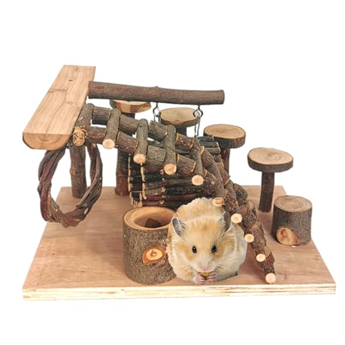 Welhammsae Holz Hamster Spielplatz Plattform, Kleintier Aktivität Kletterplattform mit Treppe, Hamsterleiter Spielzeug, Natürliches Leben Klettersystem, Kletterbrücke Leiter Rampen Spielzeug für Maus Welhammsae Holz Hamster Spielplatz Plattform, Kleintier Aktivität Kletterplattform mit Treppe, Hamsterleiter Spielzeug, Natürliches Leben Klettersystem, Kletterbrücke Leiter Rampen Spielzeug für Maus von Welhammsae