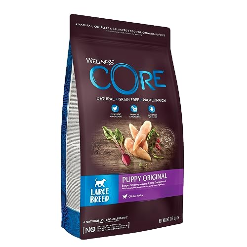 Wellness CORE Large Breed Puppy Original, Welpenfutter Trockenfutter für große Welpen, Huhn, 2,75 kg, ohne Zuckerzusatz, getreidefrei, mit hohem Fleischanteil von Wellness CORE