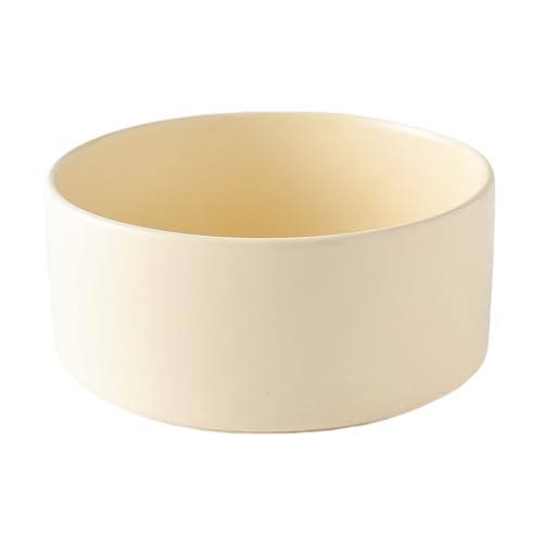 Welloyed Keramik-Hundenapf, 15,2 cm, klassischer Futternapf für kleine und mittelgroße Rassen, robust, rutschfest, lebensmittelecht, spülmaschinen- und mikrowellengeeignet, Beige von Welloyed