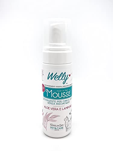 Welly Bio Reinigungsmousse für Hunde und Katzen Aloe Vera und Himbeere 150 ml von Welly