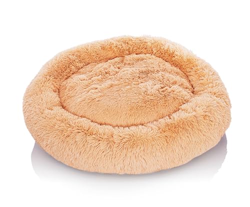 Weltbild Hundeund Katzenbett Flauschiges Hundebett Rund & Kuscheliges Katzenbett Beige, Ø 100 cm von Weltbild