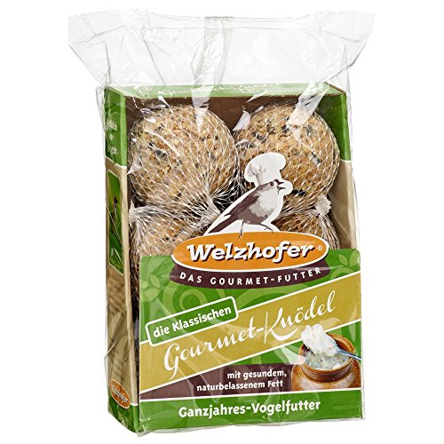 Welzhofer Vogelfutter, Gourmetknödel getrocknet, Ganzjahres-Vogelfutter 6 x 100g Klassisch von Welzhofer