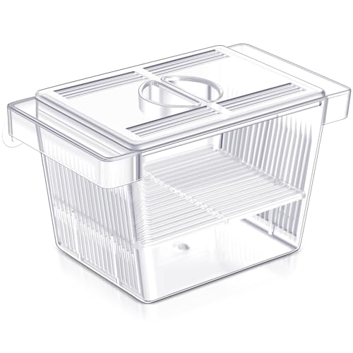 Wenqik Fischzuchtbox Aquarium Haltetank Akklimation Brutkasten Brutkasten Fisch Isolationsbox mit Saugnäpfen für Baby Fisch Garnelen Betta und Guppy (klein) von Wenqik