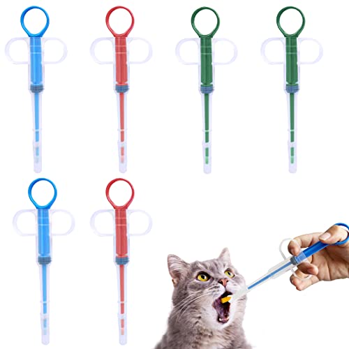 6 Packungen Haustier Pillenkolben Popper für Hunde Katzen Haustiere Pillenshooter mit weicher Silikonpfeife Pet Piller Gun Set von 6 von Wensdr