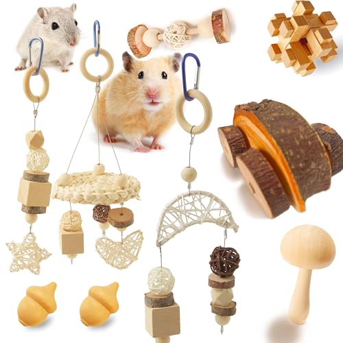 Wepets Hamsterspielzeug für Hamster, Rennmäuse, Mäuse, Ratten und andere Kleintiere zum Kauen und Spielen, veranlassen sie ihre Zähne knirschen, reduzieren Depressionen.(HT004-A) von Wepets