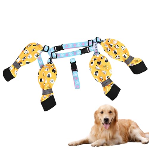 Atmungsaktive Hundestiefel, Bequeme Hunde-Schneestiefel, Katzenschuhe, vielseitige Hundestiefel-Leggings, Hundestiefel-Leggings für Winter, Sommer, Schnee und Wandern von Weppduk