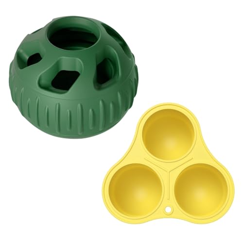 Hunde-Puzzlespielzeug – praktische 2 interaktive Leckerli-Bälle für Hunde | Interaktiver Leckerli-Ball für Hunde, Puzzle-Futterball, Hunde-Puzzle-Leckerli-Spenderball für Welpen, Hunde von Weppduk