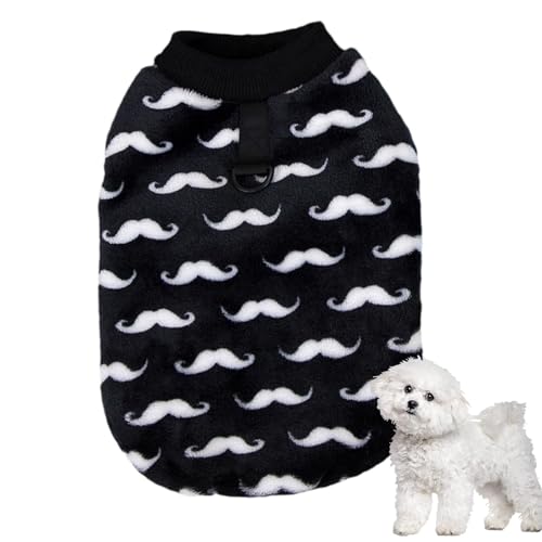 Hunde-Wintermantel – praktisches schwarz-weißes Haustier-Sweatshirt | Warme zweibeinige Hundejacke, Haustierkostüme, weicher Fleece-Hundepyjama für Spaziergänge von Weppduk