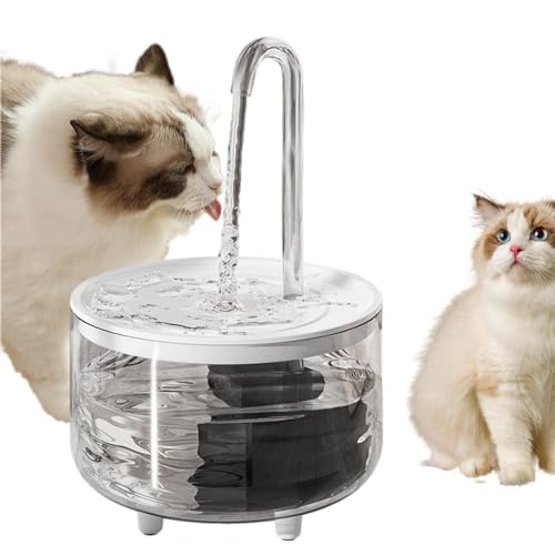 Kabelloser Haustierbrunnen, vielseitig 2 Stück, Wasserbrunnen für Katzen, tragbare Pumpe für Katzen, ultra-leise mit intelligenter Pumpe für Katzen und kleine Hunde von Weppduk