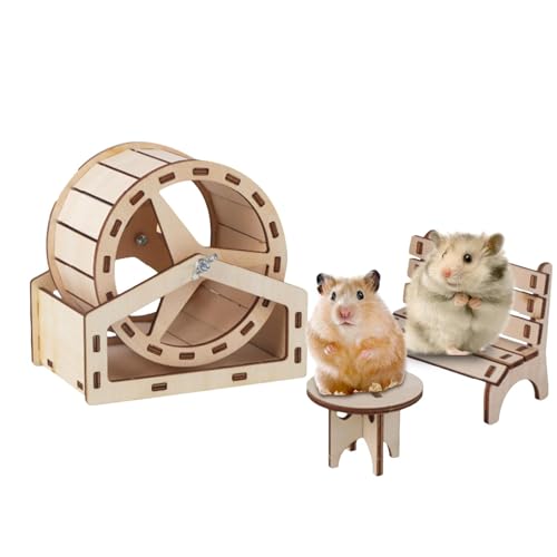 Weppduk Hamsterhütte, Holzhaus für Zwerghamster - Holzhaus für Zwerghamster, Habitatdekorationen für Kleintiere für Wüstenwüre, Hamster, Mäuse von Weppduk