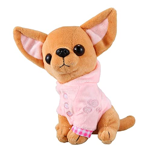 Weqizuerqi 17 cm Hundespielzeug Chihuahua aus Plüsch, weiches Plüschtier für Welpen, Plüsch, Welpen, Plüsch, Chihuahua, Plüsch, bester Freund von Weqizuerqi