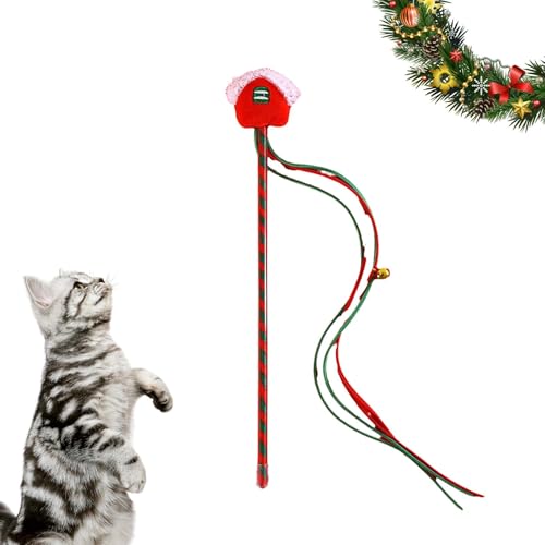 Weqizuerqi Weihnachts-Katzenspielzeug, niedliches Katzenspielzeug, Katzenspielzeug, Katzenstab-Spielzeug – tragbarer Katzenspielzeug für Zuhause, Haustiergeschäfte von Weqizuerqi