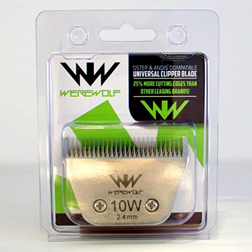 Werewolf Professionelle Schermaschine für Hunde, Größe 10 W, 2,4 mm, passend für Oster, Andis, Sure Clip von Werewolf