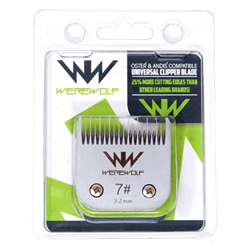 Werewolf Professionelle Schermaschine für Hunde, Größe 7, 3,2 mm, passend für Oster, Andis, Sure Clip von Werewolf