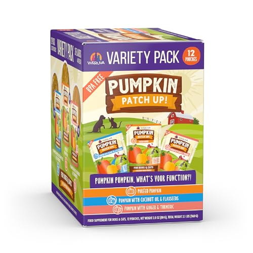 Weruva Pumpkin Patch Up! Pumpkin Pumpkin, What's Your Function? Variety Pack for Dogs & Cats, 79.4 g Pouch (12 Stück) von Weruva