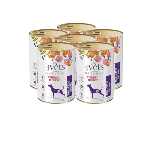 Westho Petfood | 4Vets Gastro Intestinal Premium 6 x 400 g Nassfutter für Hunde | Getreidefrei | Für die Magen-Darm unterstützung | Hundefutter nass von Tierärzten von Westho