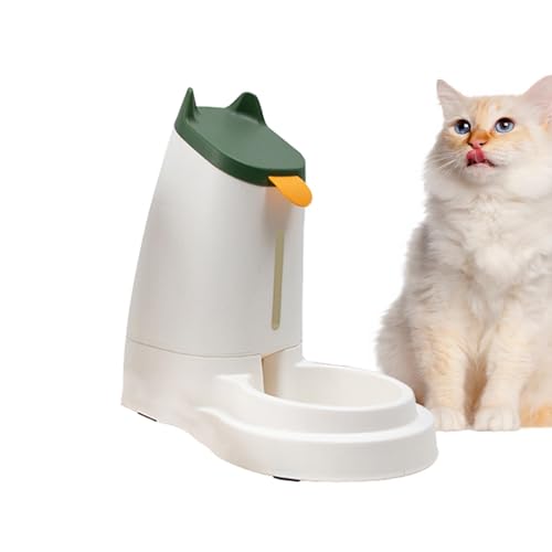 Wezalget Automatischer Katzenfutterautomat, automatischer Wasserspender für Haustiere,Automatischer Wasserspender für Katzen - Automatischer Schwerkraft-Futter- und Wasserspender für Hunde und Katzen von Wezalget