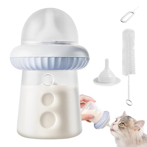 Wezalget Puppy Nursing Feeder Welpen Stillflasche Silikon Fütterungsnippel Abnehmbare Leicht zu Reinigen Kätzchen Milchflasche für Frettchen Waschbären Meerschweinchen Haustiere 0-45 Tage von Wezalget