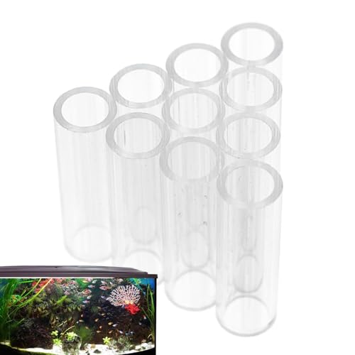 Wezalget Shrimp Breeding Tube – Transparenter Acryl-Kristall-Unterschlupf für Aquarien – Kristallgarnelennest Fischtank Unterschlupf Haus Zuchtrohr Versteck Höhle Versteck Rohre von Wezalget