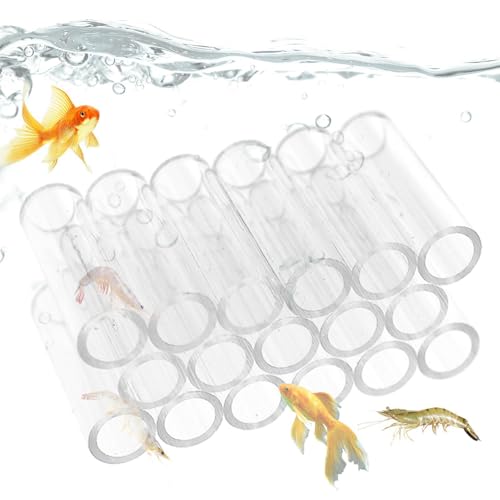 Wezalget Shrimp Shelter Tube | Transparente Acrylröhre Aquarium -Höhle Zucht | Kristall Garnelennest Fischtank Shelter Haus Zuchtrohr Versteck Höhle Versteck Rohre von Wezalget