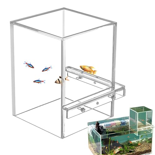 Wezalget Unterdruck-Aquarium | Transparentes Acryl-Aquarium Überwasser-Aquarium Fischaufzug umgekehrtes Aquarium, Wartung des Wasserstands im Aquarium, Vergrößern Sie den Fischaktivitätsbereich von Wezalget