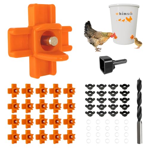 Chicken Waterer Nippel (20 Nippel, orange) von Whimsii