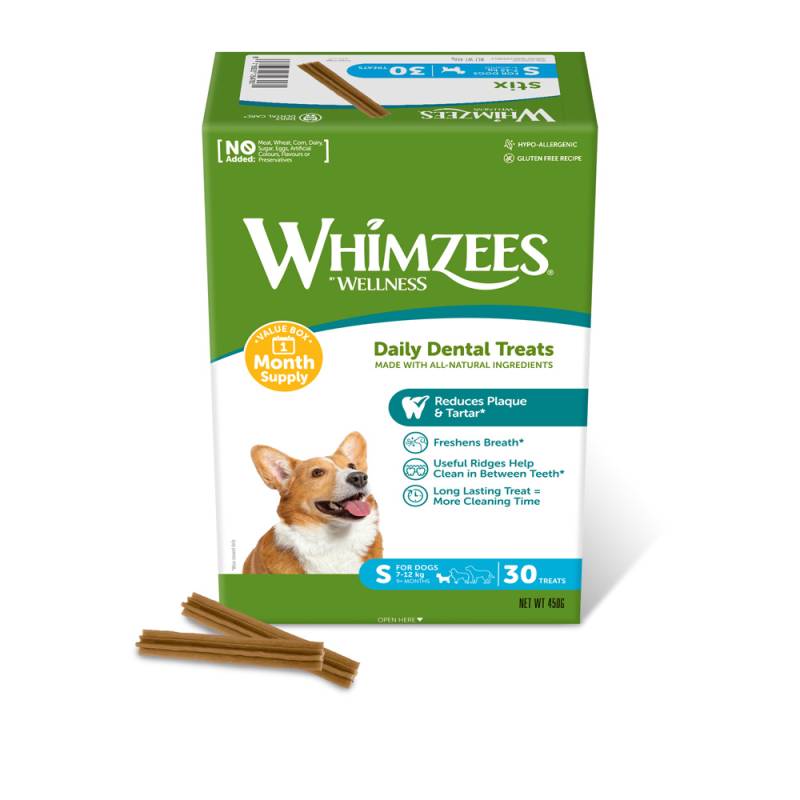 Whimzees by Wellness Hundesnacks zum Sonderpreis! - Monthly Stix Box:Größe S: für Hunde (450 g, 30 Stück) von Whimzees