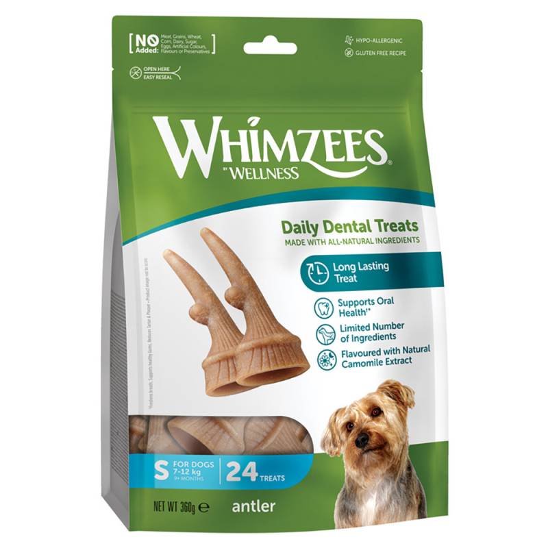 Whimzees by Wellness Hundesnacks zum Sonderpreis! - Occupy Antler: Größe S: für kleine Hunde (360 g, 24 Stück) von Whimzees