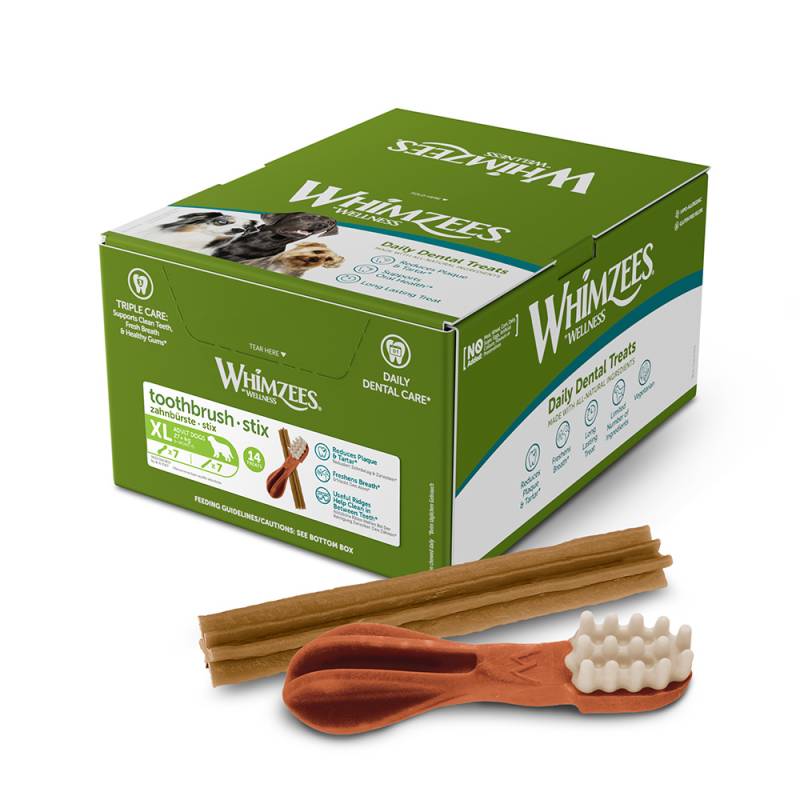 Whimzees by Wellness Mixbox zum Sonderpreis! - E-Com XL Stix : Größe XL (14 Stück) von Whimzees