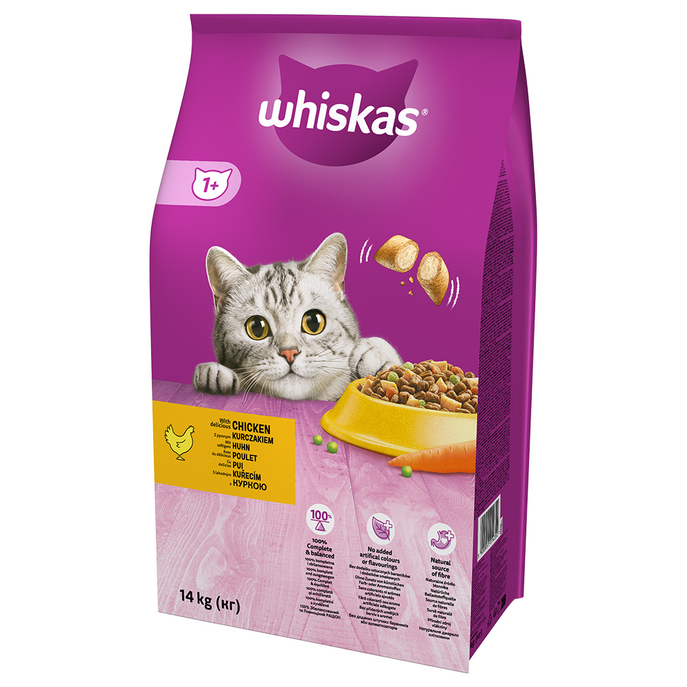 14 kg Whiskas zum Sonderpreis! - 1+ Huhn von Whiskas