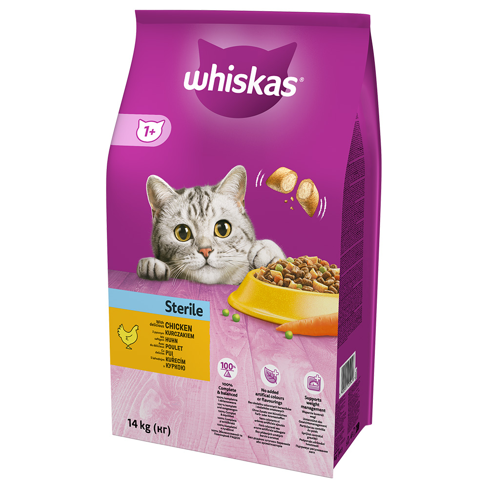 14 kg Whiskas zum Sonderpreis! - 1+ Sterile Huhn von Whiskas