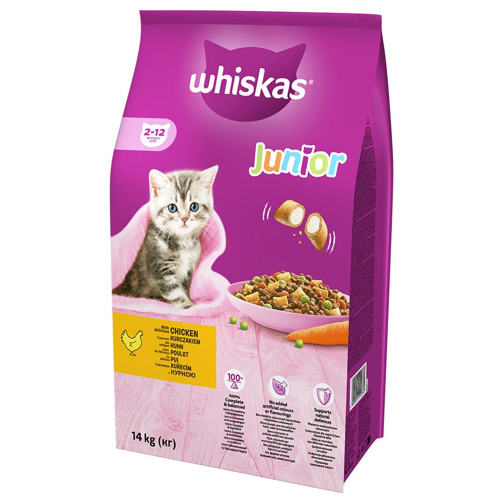 14 kg Whiskas zum Sonderpreis! - Junior Huhn von Whiskas