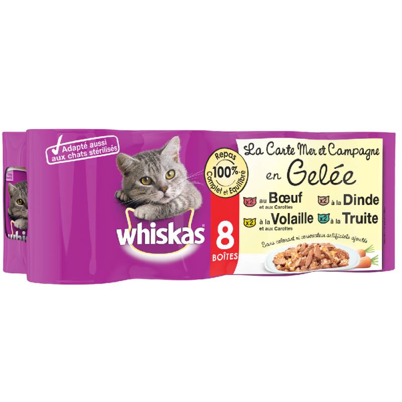 20 + 4 gratis! 24 x 390 g / 400 g Whiskas La Carte - Meer und Landschaft in Gelee (24 x 390 g) von Whiskas