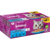 Jumbopack Whiskas 1+ Adult Frischebeutel 96 x 85 g - Fischauswahl in Gelee von Whiskas