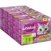 Jumbopack Whiskas 1+ Adult Frischebeutel 96 x 85 g - Gemischte Auswahl in Gelee von Whiskas