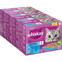 Jumbopack Whiskas Senior Frischebeutel 96 x 85 g - 7+ Fischauswahl in Gelee von Whiskas