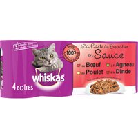 Sparpaket Whiskas La Carte 24 x 390 / 400 g - des Metzgers in Sauce (24 x 400 g) von Whiskas