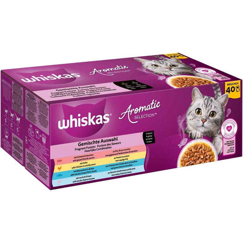 WHISKAS® AROMATIC SELECTION™ Meeresfrüchte in Sauce 40x85g von Whiskas