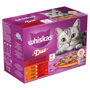 Whiskas 1+ Duo Classic Variation in Gelee Multipack (12 x 85 g) 2 Packungen (24 x 85 g) von Whiskas