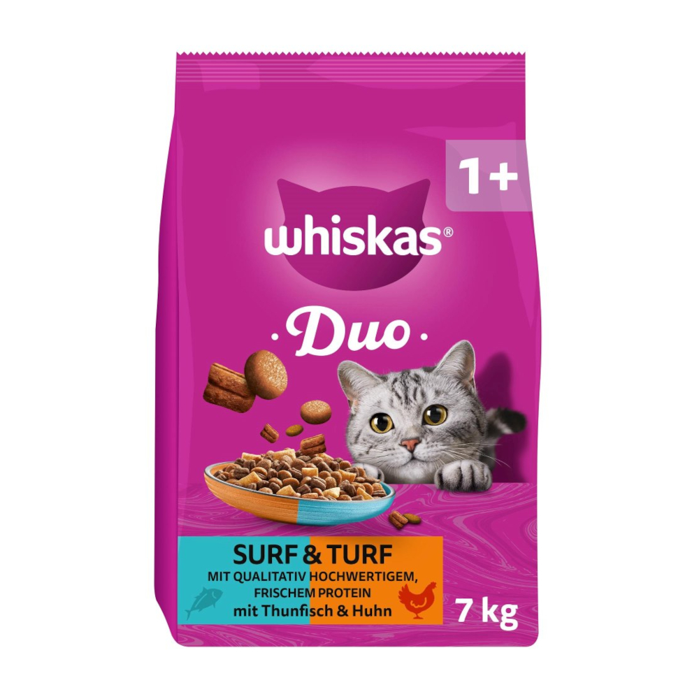 Whiskas 1+ Duo Surf & Turf Thunfisch & Huhn - 7 kg Whiskas 1+ Duo Surf & Turf Thunfisch & Huhn - 7 kg von Whiskas