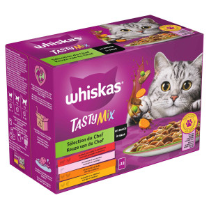 Whiskas 1+ Tasty Mix Empfehlung vom Chef in Sauce Multipack (12 x 85 g) 2 Packungen (24 x 85 g) von Whiskas