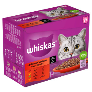 Whiskas 7+ Classic Selection in Sauce Multipack (12 x 85g) 2 Packungen (24 x 85 g) von Whiskas