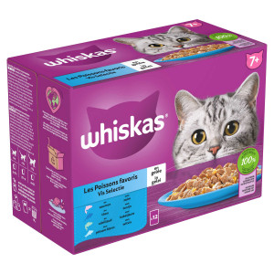 Whiskas 7+ Fisch Selection in Gelee Multipack (85 g) 1 Packung (40 x 85 g) von Whiskas