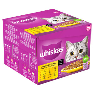 Whiskas 7+ Geflügel Selection in Sauce Multipack (24 x 85 g) 2 Packungen (48 x 85 g) von Whiskas